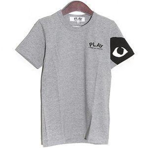 Comme des Garcons CDG Play Grey Short Sleeve Tee Size S